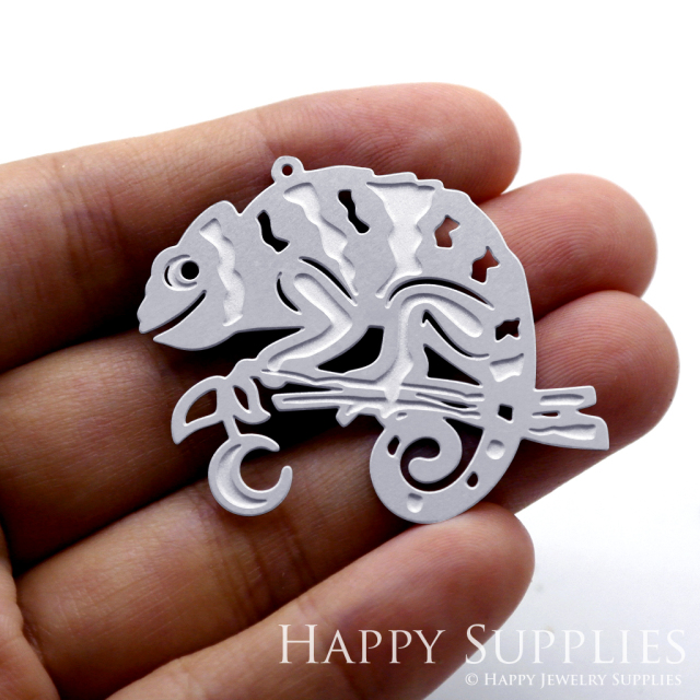 Corroded Stainless Steel Jewelry Charms, Lizard Corroded Stainless Steel Earring Charms, Corroded Stainless Steel Silver Jewelry Pendants, Corroded Stainless Steel Silver Jewelry Findings, Corroded Stainless Steel Pendants Jewelry Wholesale (SSB326)