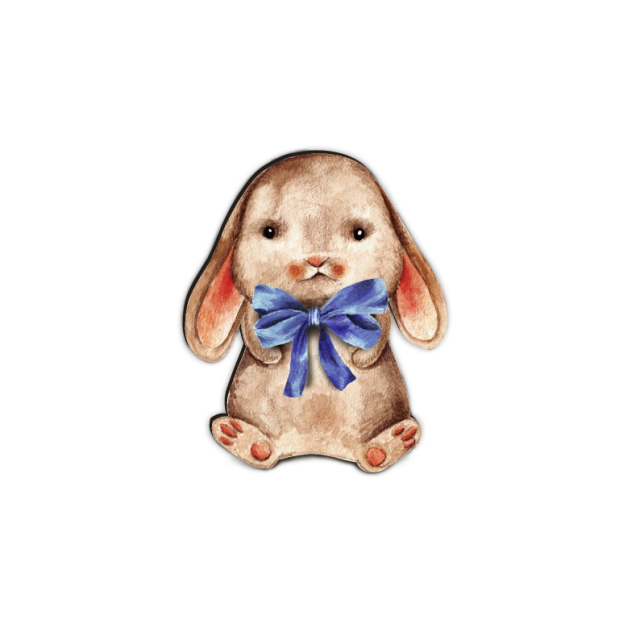 Handmade Jewelry Making Supplies Beads Cut Wooden Charm Rabbit DIY Necklace Earring Brooch (CW161)
