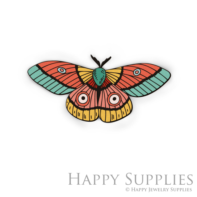 Handmade Jewelry Making Supplies Beads Cut Wooden Charm Butterfly DIY Necklace Earring Brooch (CW275)