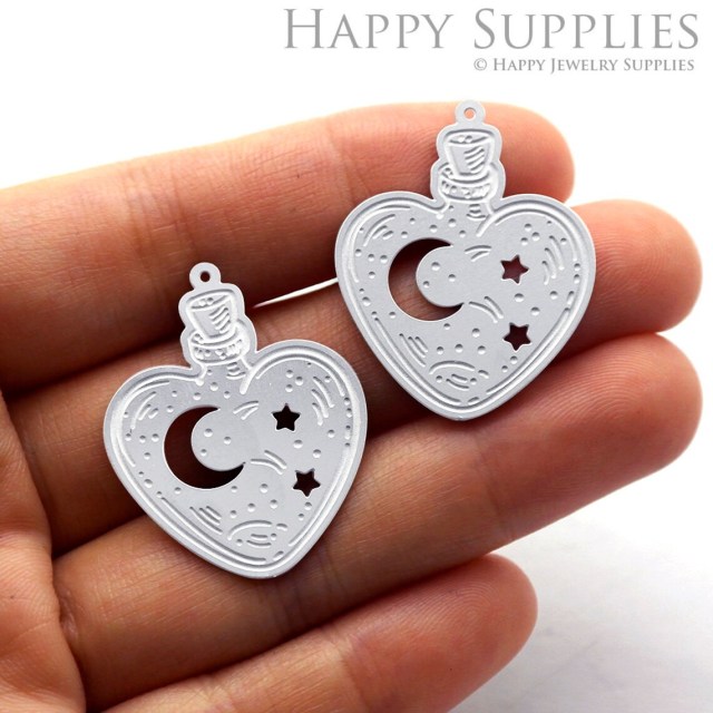 Corroded Stainless Steel Jewelry Charms, Love Corroded Stainless Steel Earring Charms, Corroded Stainless Steel Silver Jewelry Pendants, Corroded Stainless Steel Silver Jewelry Findings, Corroded Stainless Steel Pendants Jewelry Wholesale (SSB207)
