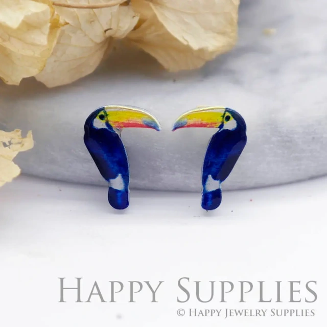 Acrylic Resin Charms , Birds Acrylic Earrings Charms ,Resin Stud Earrings Charm ,Acrylic Jewelry Findings ,Resin Earrings Supply (AR084)