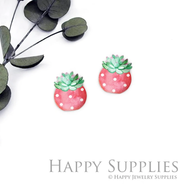 Acrylic Resin Charm, Plant Acrylic Earrings Charms ,Resin Stud Earrings Charm ,Acrylic Jewelry Findings ,Resin Earrings Supply (AR530)