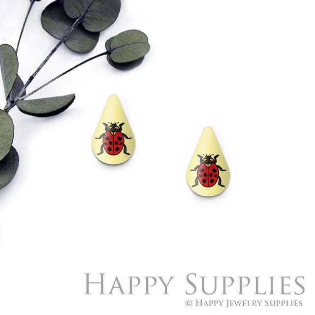 4pcs (2 Pairs) Laser Cut Mini Acrylic Resin Insects Laser Cut Jewelry Pendant / Charm, Fit For Earring, Hat Ring (AR579)