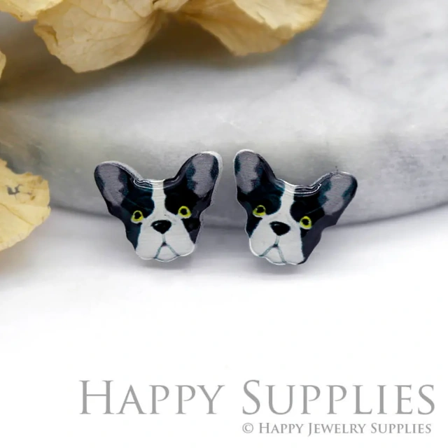 Acrylic Earrings Charms , Dog Acrylic Resin Charms , Resin Earrings Charm ,Acrylic Jewelry Findings ,Acrylic Earrings Supply (AR097)