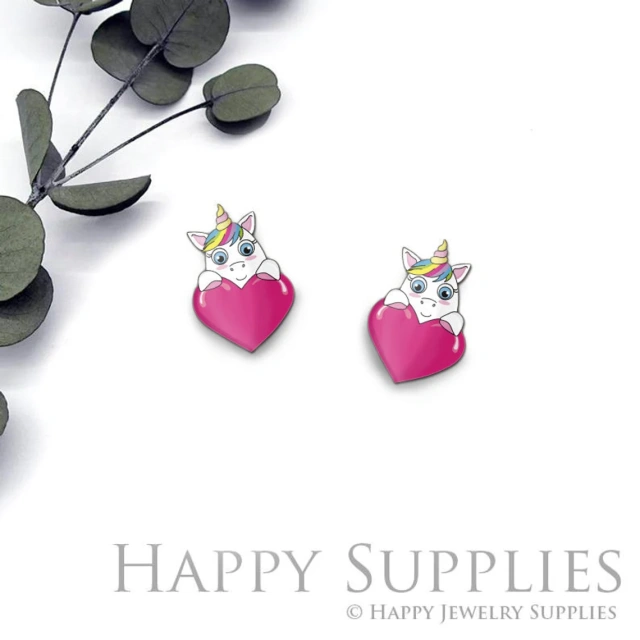 Acrylic Earrings Charms , Unicorns Acrylic Resin Charms , Resin Earrings Charm ,Acrylic Jewelry Findings ,Acrylic Earrings Supply (AR340)