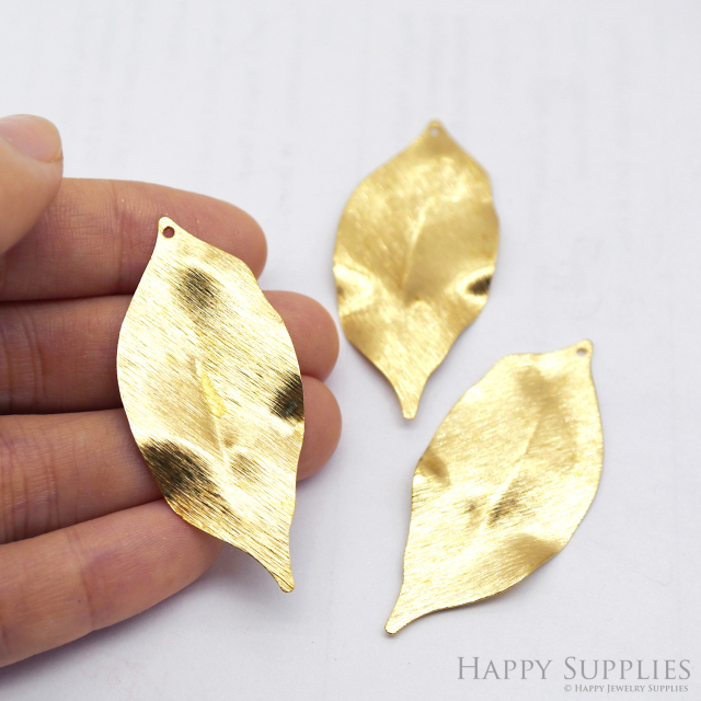 Brass Findings, Leaf Earrings Findings,Earrings Charm, Monstera Leaf Pendant, Jewellery Supplies, Brass Charms (NZG346)