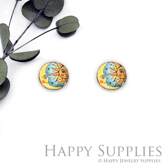 Sun Acrylic Resin Charm ,Acrylic Earrings Charms ,Resin Stud Earrings Charm ,Acrylic Jewelry Findings ,Resin Earrings Supply (AR614)