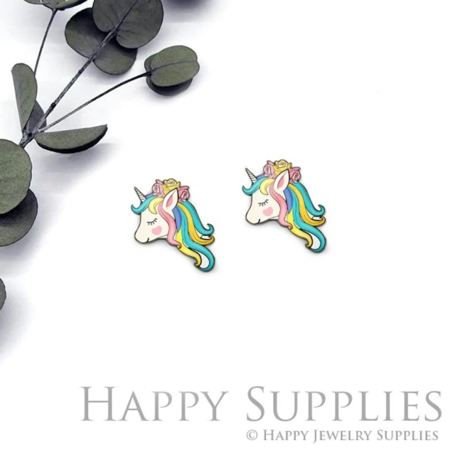 Acrylic Resin Charm , Unicorn Acrylic Earrings Charms ,Resin Stud Earrings Charm ,Acrylic Jewelry Findings ,Resin Earrings Supply (AR343)