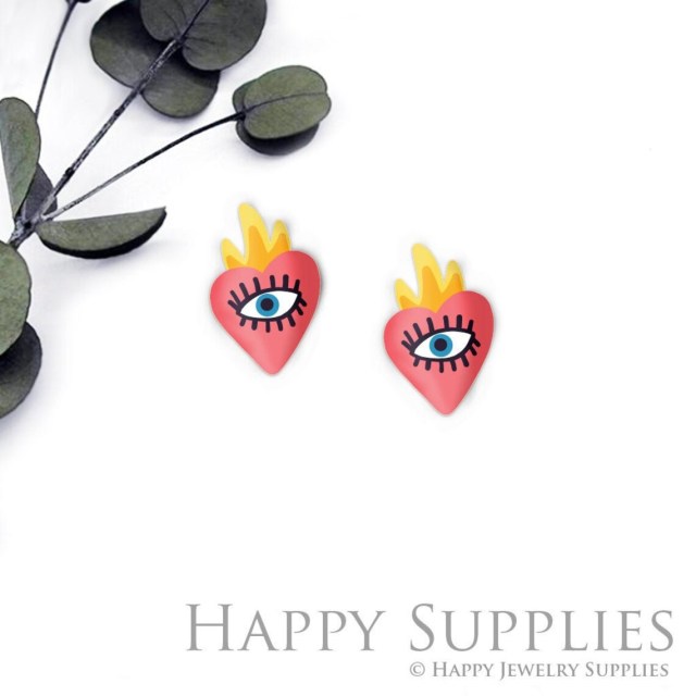 Acrylic Resin Charm, Eyes Acrylic Earrings Charms ,Resin Stud Earrings Charm ,Acrylic Jewelry Findings ,Resin Earrings Supply (AR542)