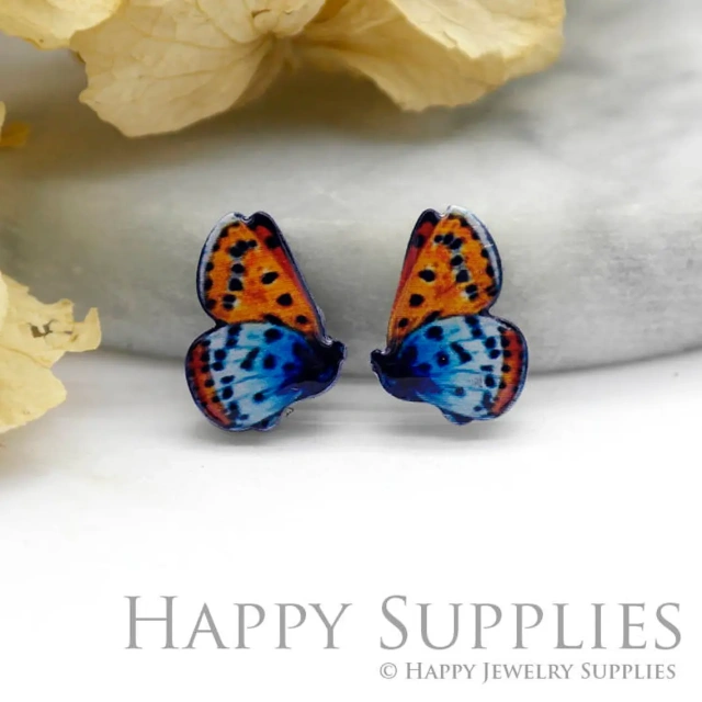 Acrylic Earrings Charms , Butterfly Acrylic Resin Charms , Resin Earrings Charm ,Acrylic Jewelry Findings ,Acrylic Earrings Supply (AR071)