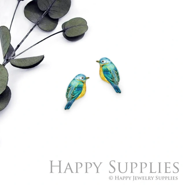 Acrylic Resin Charm , Birds Acrylic Earrings Charms ,Resin Stud Earrings Charm ,Acrylic Jewelry Findings ,Resin Earrings Supply (AR459)