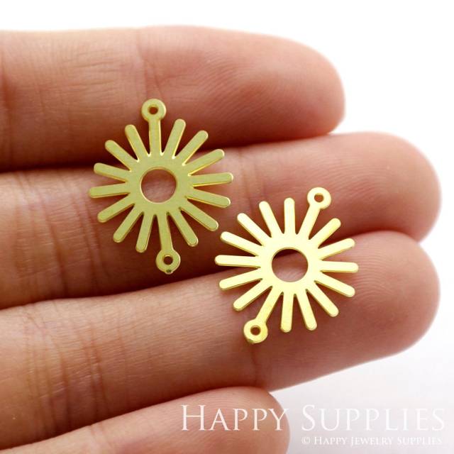 Brass Jewelry Charms, Sun Geometry Raw Brass Earring Charms, Brass Jewelry Pendants, Raw Brass Jewelry Findings, Brass Pendants Jewelry Wholesale (RD1094)