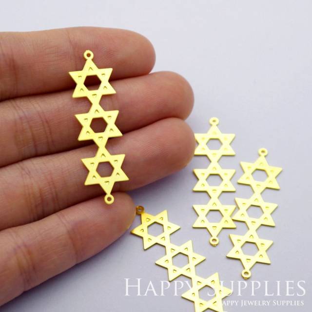 Brass Jewelry Charms, Star GeometricRaw Brass Earring Charms, Brass Jewelry Pendants, Raw Brass Jewelry Findings, Brass Pendants Jewelry Wholesale (RD1705)