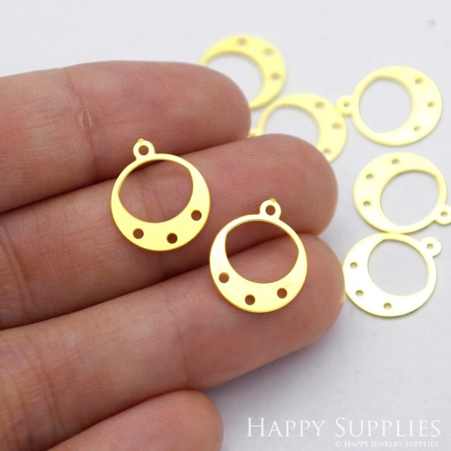 Brass Jewelry Charms, Circle Geometric Raw Brass Earring Charms, Star Geometry Brass Jewelry Pendants, Raw Brass Jewelry Findings, Brass Pendants Jewelry Wholesale (RD1982)