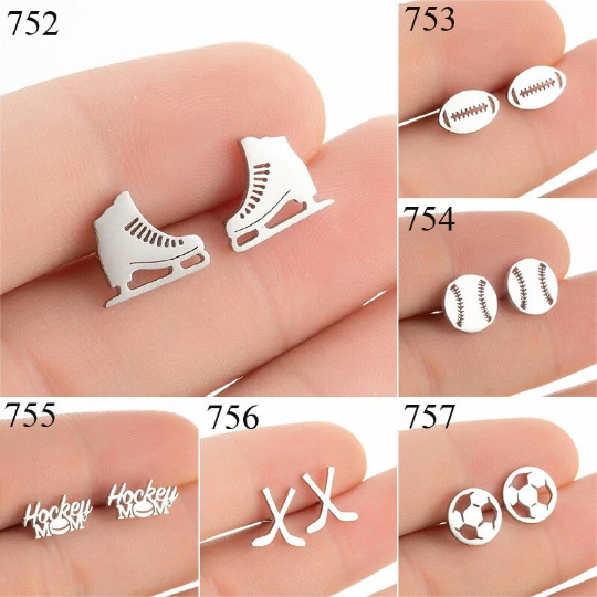 1 Pair Stainless Steel Earrings / Stud Earrings / Gold Earrings/ Black Earrings / earrings studs/ stud earrings for women (ZE752-ZE757)