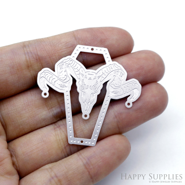 Corroded Stainless Steel Jewelry Charms, Cow Corroded Stainless Steel Earring Charms, Corroded Stainless Steel Silver Jewelry Pendants, Corroded Stainless Steel Silver Jewelry Findings, Corroded Stainless Steel Pendants Jewelry Wholesale (SSB716)
