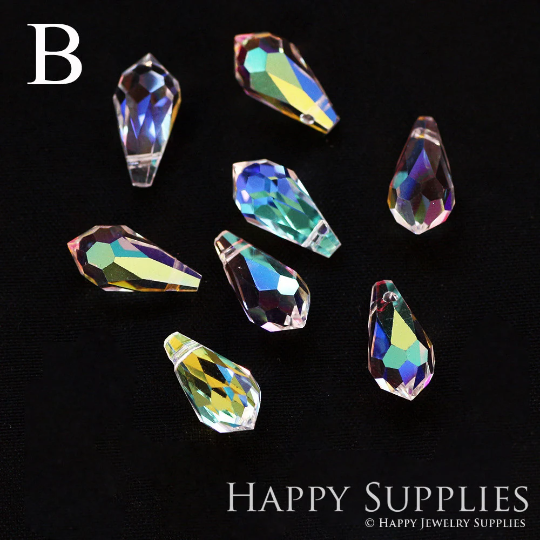 Mini Teardrop for Suncatcher Aura Small Crystal Drop AB Aurora Borealis Prism Rainbow Maker Chandelier Crystal Glass (TR-113)