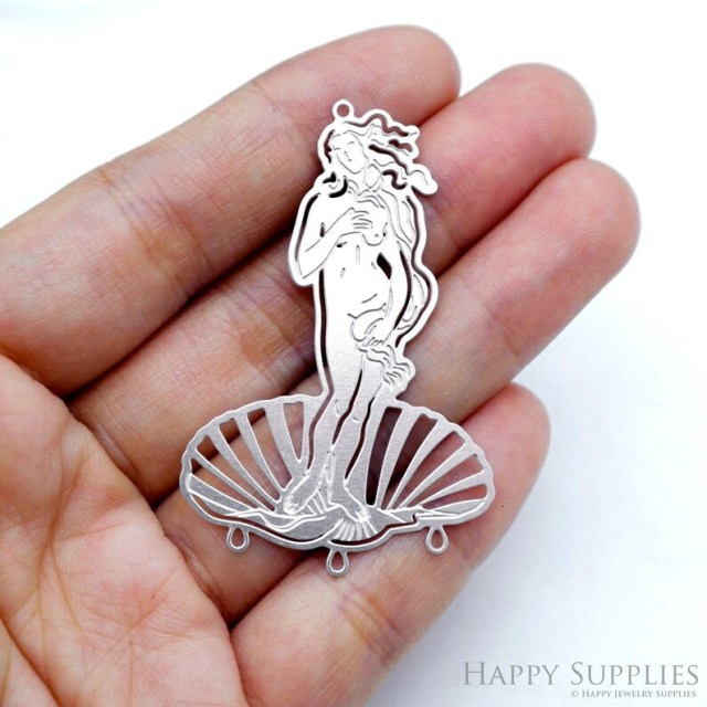 Corroded Stainless Steel Jewelry Charms, Female Corroded Stainless Steel Earring Charms, Corroded Stainless Steel Silver Jewelry Pendants, Corroded Stainless Steel Silver Jewelry Findings, Corroded Stainless Steel Pendants Jewelry Wholesale (SSB824-N)