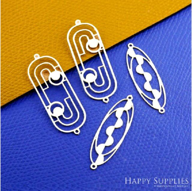 Stainless Steel Jewelry Charms, Oval Stainless Steel Earring Charms, Stainless Steel Silver Jewelry Pendants, Stainless Steel Silver Jewelry Findings, Stainless Steel Pendants Jewelry Wholesale (SSD2603)