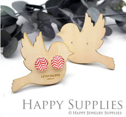 Wooden Bird Custom Earring Cards,Earring Holder,Earring Display,Logo Necklace Jewelry Packaging Displays Holder Earring Tags (WTG17)