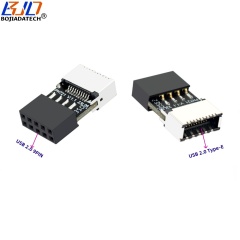 Motherboard 9Pin to USB 2.0 Type-E Connector Adapter Card