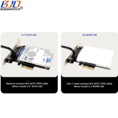 PCIe 4.0 X4 PCI-E 3.0 4X to U.2 SFF-8639 Connector Adapter Riser Card for U2 NVME SSD
