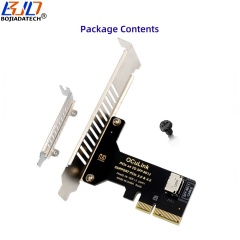 Oculink SFF-8612 SFF-8611 Connector to PCI Express 4X PCI-E 4.0 X4 Adapter Riser Card for U2 NVME SSD