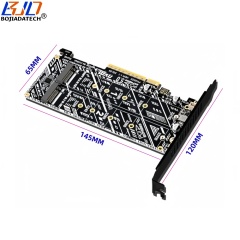 PCI Express GEN5 PCI-E 5.0 8X to Dual 2 NGFF M.2 M-Key Adapter Converter Card for 2280 22110 M2 NVME SSD