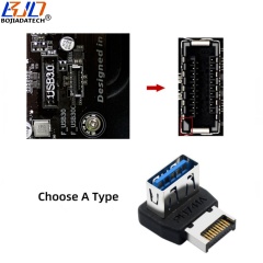 USB 3.2 Type-E Header to 90 Degree Type-A Female Connector Adapter Card 10Gbps i