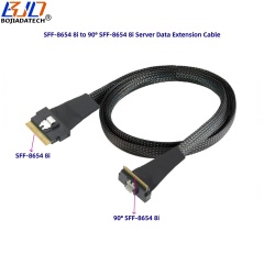 PCI-E 4.0 Slimline SFF-8654 8i 90 Degree to Straight Server Data Extension Cable 0.5M 1M