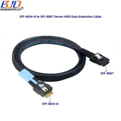 PCI-E 4.0 Slimline SFF-8654 4i to Mini SAS SFF-8087 Server Hard Disk Drive Data Extension Cable 50CM 100CM