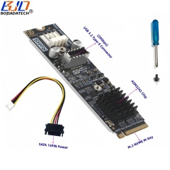 20Gbps USB 3.2 Type-E Front Type-C Connector to NGFF M.2 PCIe NVME M-Key Adapter Expansion Card ASM3242 for Desktop