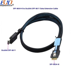 PCI-E 4.0 Slimline SFF-8654 4i to Oculink SFF-8611 Server Hard Disk Drive Data Extension Cable 0.5M 1M