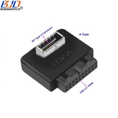 Motherboard 19PIN 20PIN Header to 10Gbps USB 3.2 Type-E (Front Type-C Connector) Adapter Converter