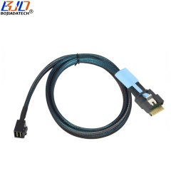 PCI-E 4.0 SlimLine SFF-8654 4i to Mini SAS SFF-8643 Server Hard Disk Drive Data Extension Cable 50CM 100CM