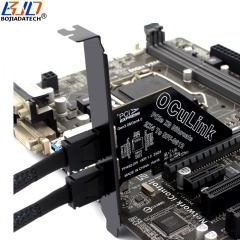 PCI-E 4.0 8X to 2 * Oculink SFF-8611 SFF-8612 Expansion Riser Card MB Support PCIe x4x4 Bifurcation