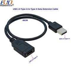 USB 2.0 Type-A Male to Type-E Female Adapter Data Extension Cable 0.4M 40CM