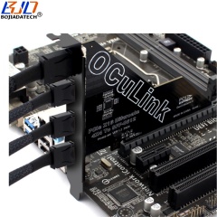 PCI-E 4.0 16X to 4 * Oculink SFF-8611 SFF-8612 Adapter Converter Card for U2 NVME SSD MB Support PCIe X4X4X4X4 Bifurcation
