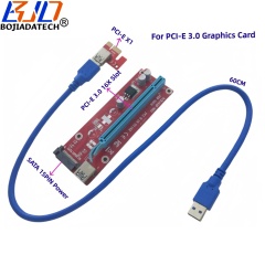 VER 008S PCI-E 16x to X1 Adapter Riser Card SATA Power with 60cm USB 3.0 Cable for GPU Graphics Card