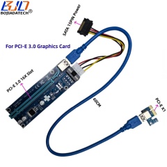 VER 009s PCI-E 1x to 16x Riser Card Molex 4PIN Power With 60CM USB 3.0 Cable for GPU Graphics Video Card