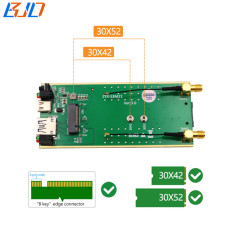 USB 3.0 Type-A to NGFF M.2 Key-B Wireless Adapter 1 SIM Card Slot Dual Antenna & Protection Case for 5G 4G LTE Module Modem