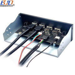 5.25" Desktop Front Panel With 2 * USB 3.0 + 2 * USB 2.0 Type-A Connector + Power & Reset Button for PC Computer Case