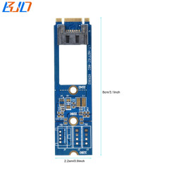 M.2 NGFF B+M Interface to SATA 3.0 7Pin Adapter Riser Card Horizontal for 2.5" 3.5" Hard Disk Drive 5.25" Optical Drive