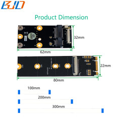 NGFF M.2 Key B+M Key-M Interface to Mini PCI-E MPCIe Slot Wireless Adapter Card + 30CM FPC Cable For Wifi BT Module