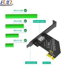 PCI-E 4.0 1X PCIe 3.0 X1 to Oculink SFF-8611 SFF-8612 Connector Adapter Riser Card