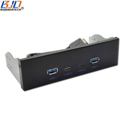 5.25" Desktop Front Panel With 2 * USB 3.2 Type-A + 2 * Type-C Connector 10Gbps For PC Computer Case