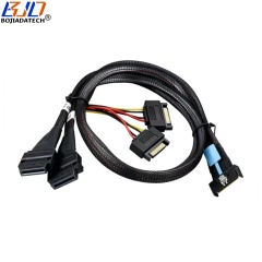 PCI-E 5.0 MCIO 8i 74PIN Host to 2 * GEN-Z 1C 56Pin Female Server Data Extension Cable 50CM 80CM