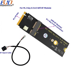 NGFF M.2 Key-M To Key E/A+E Connector Wireless Adapter Card With BT Signal Cable For Intel AX200 AX210 9260AC WiFi Module