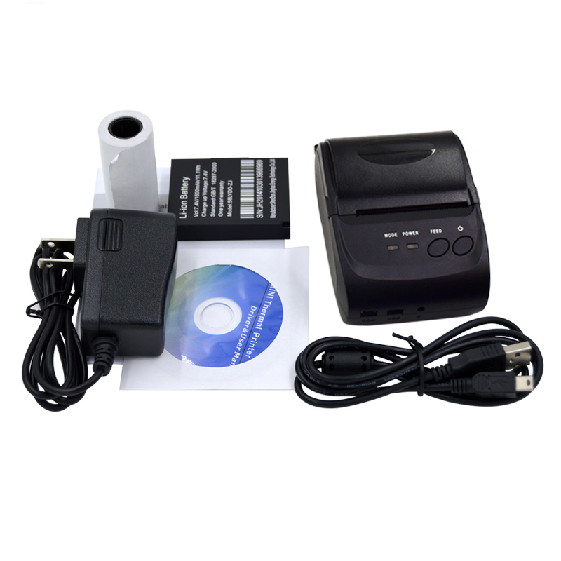 Support Android & IOS 58mm Mini Bluetooth Portable Printer