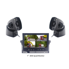 Dual Side View Camera With CM-715HQ AHD Quad monitor